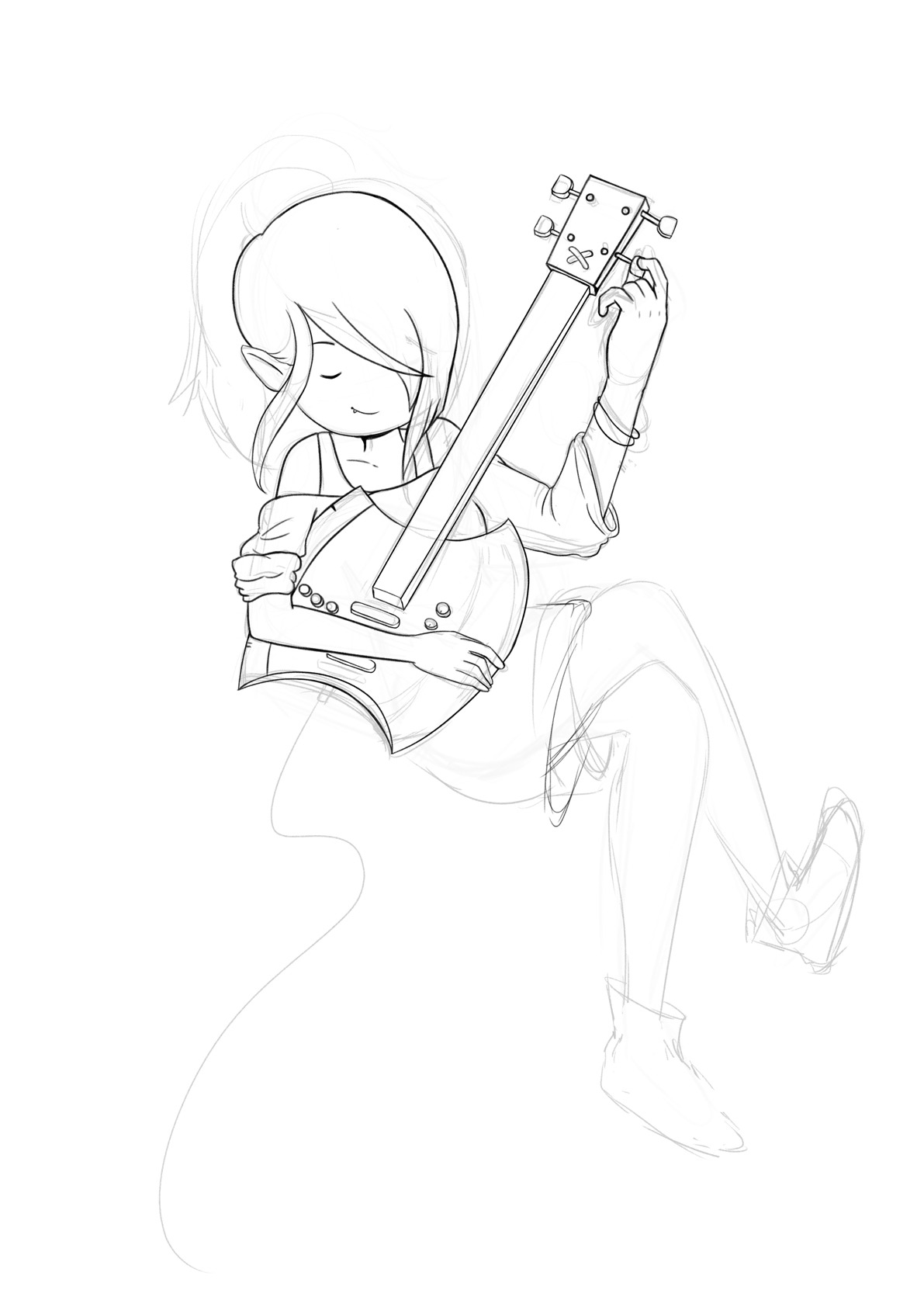 thiagoshiniti:  Marceline, the Vampire Queen, here it’s the process and the final
