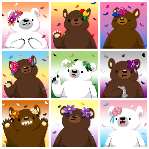 Pride bears! (Feel free to use as a profile picture, if you are so inclined.) #pride#pride month#pride flag#LGBTQ#bears#art