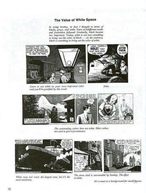 From Roy Crane’s “scrapbook”: a handout on how to draw comics.