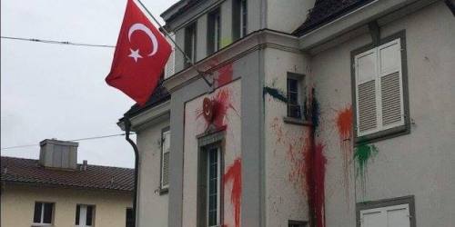 Switzerland: May Day Antifascist Action at the Turkish Consulate in ZurichToday on the afternoon of 