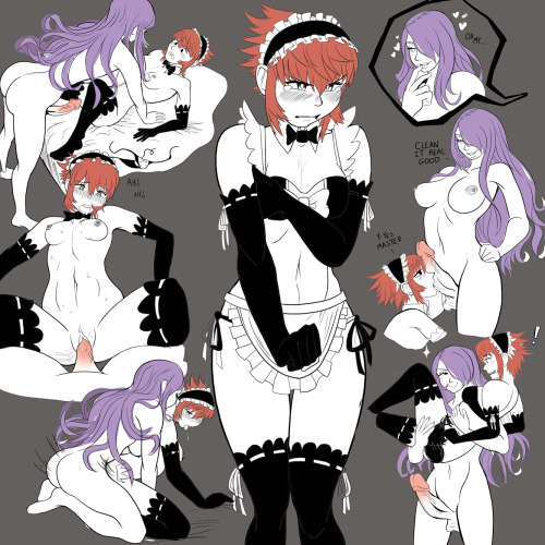 samanatorclub: Camilla’s personal maid Hinoka sketches. : > It was fun drawing these cuties. Clic