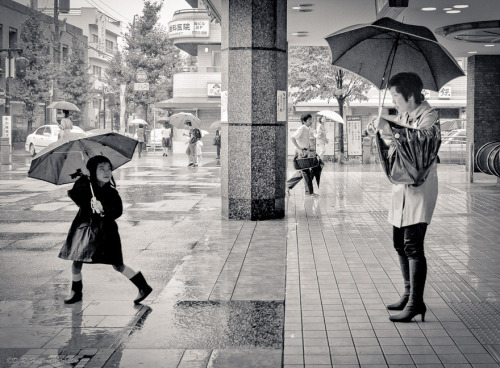 dochuff:Typhoon Gurl. Denenchofu Station, Tokyo