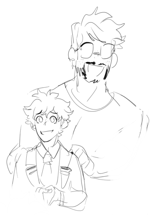  AU where Deku is quirkless, a hero support item/costume designer, and a single dad. he also has a c