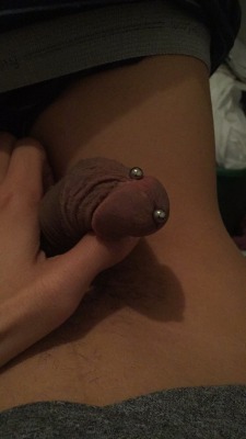 sandboytx:  Sweet pierced cock, Ronnie! 