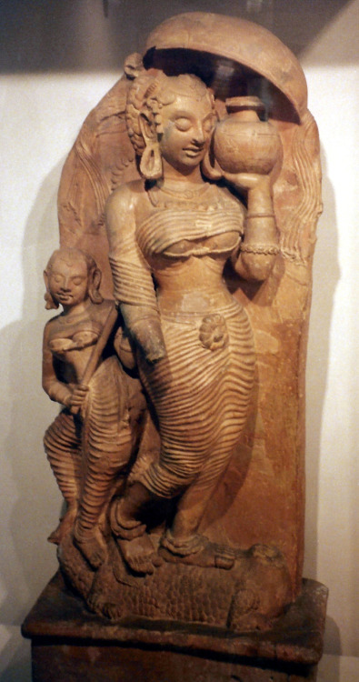 Ganga, gupta art from north India, terracota