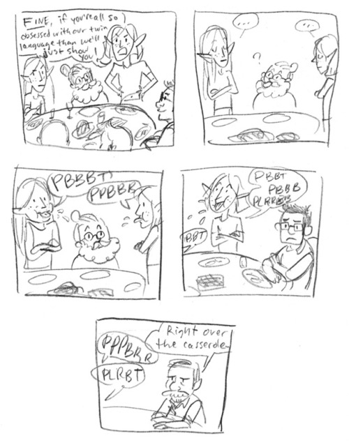 tazdelightful: [Image description: A photoset of three rough pencil comics. The first depicts Barry,