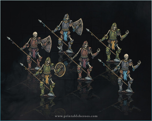 Added a bunch more skeleton paper miniatures and their VTT to my website catalog. You can check ‘em 