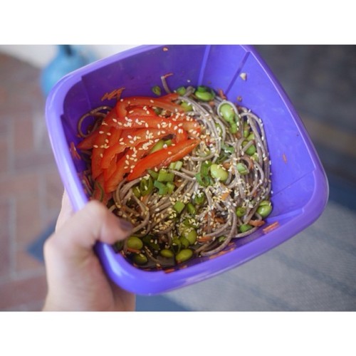 So my flexbowl for #flexbowlfridays is a Ginger Sesame Soba Noodle Salad. 13 fat/ 65 carbs (10g fibe