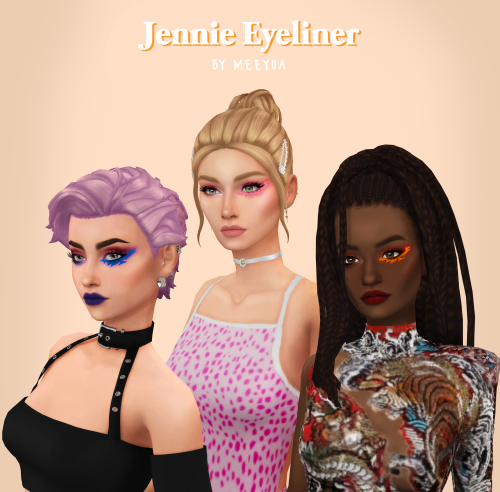 meeyua: Jennie Eyeliner I tried to recreate Jennie’s gorgeous eyeliner in her HYLT poster. I think asymmetrical makeup i