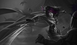 Monochromatic Splash Art: Nightraven Fiora