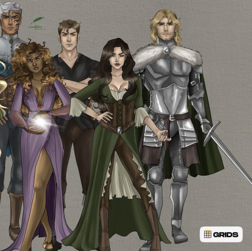 Throne Of Glass Characters & Couples Artist: Inkfaeart