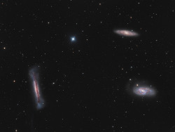 cosmicvastness:  NASA Astronomy Picture of the Day 2015 May 9Trio LeoThis popular group is famous as the Leo Triplet - a gathering of three magnificent galaxies in one field of view. Crowd pleasers when imaged with even modest telescopes, they can be