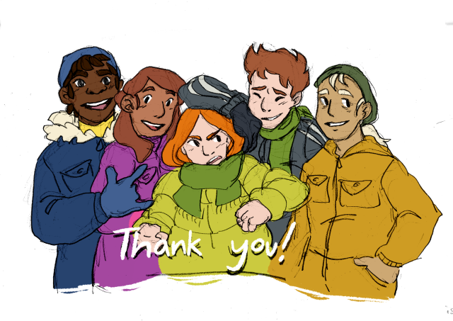 i drew this for a different thing, but!! i just passed 1000 followers which feels like both a small and big deal at once. no...