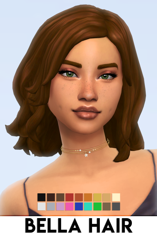 BELLA HAIR BY VIKAIInspired by Bella Goth’s hairstyle in ts2!BASE GAME COMPATIBLE18 EA SWATCHESTEEN-