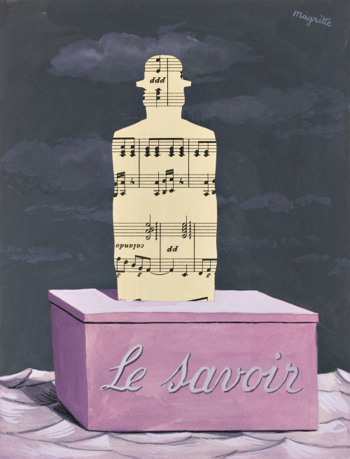 kafkasapartment: L'Usage de la parole, 1961. René Magritte. Gouache and collage on paper