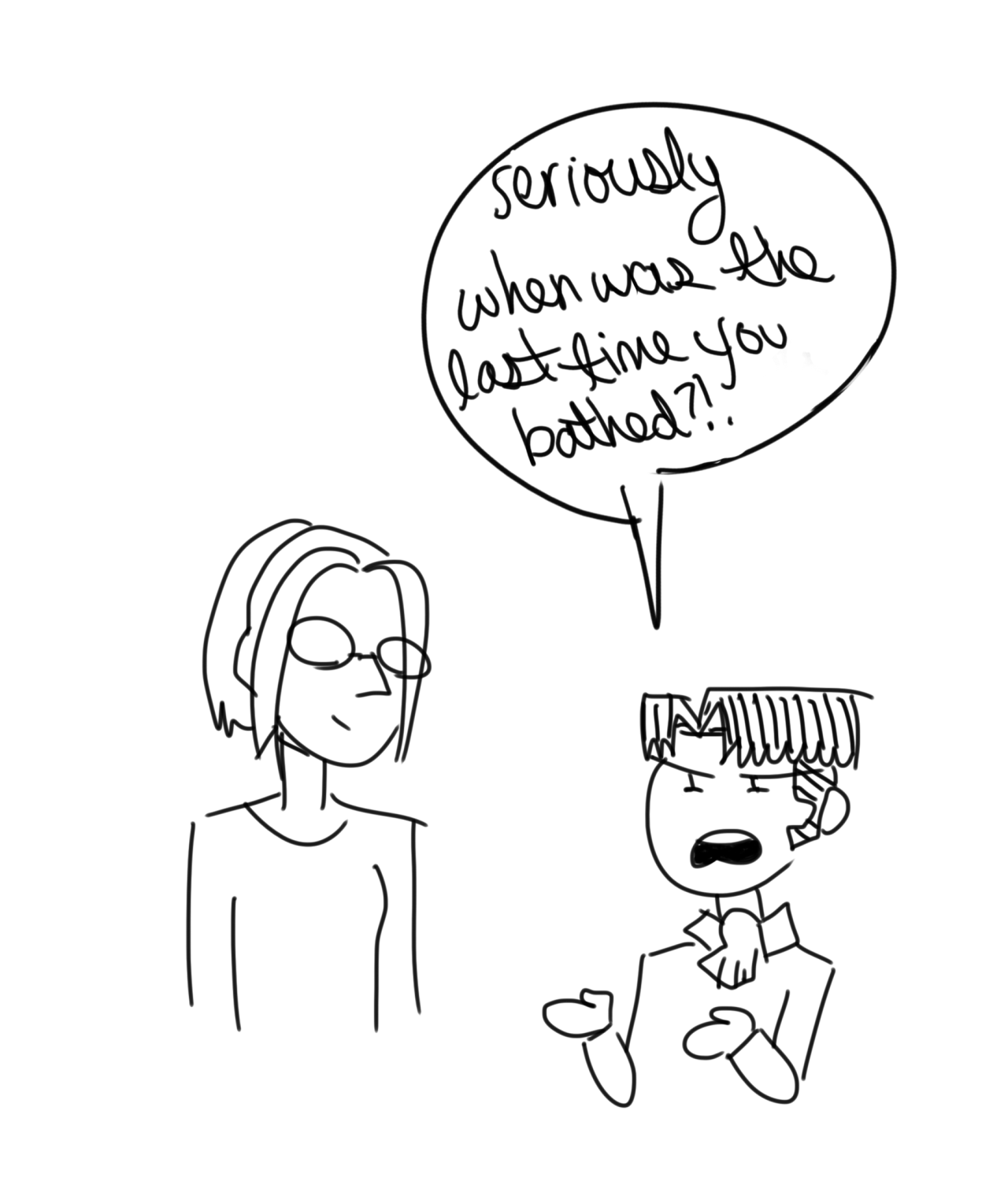 braparty:  how is he even able to stand in the same room as her she must reek 