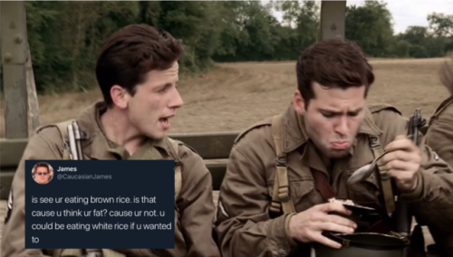 david-sharkthot-webster: Band of Brothers as Caucasian James Tweets x Part 1 click for better qualit