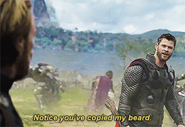 antthonystark: steve &amp; thor + finding time to exchange quips in literally
