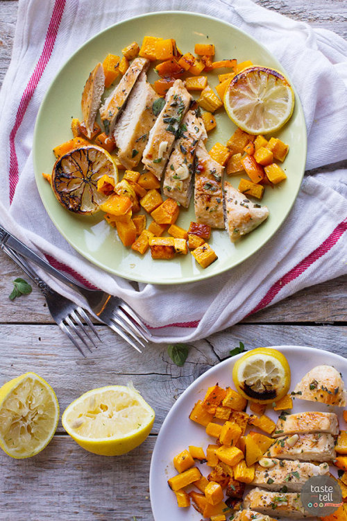 guardians-of-the-food:Easy Lemon Chicken with Butternut Squash