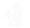 sillygirlie:Baby celestia and Luna from a mlp au I was thinking about they are born