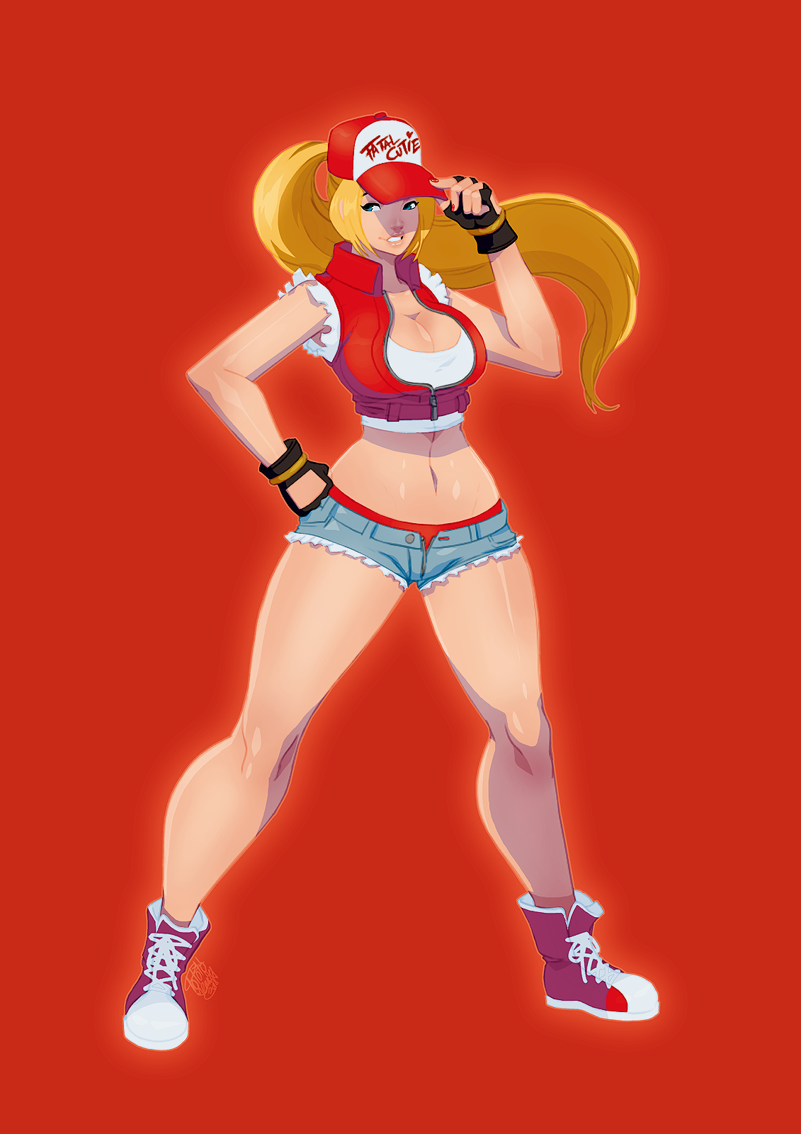 tovio-rogers:  female terry bogard from sknk heroines drawn up for fun. prolly gonna
