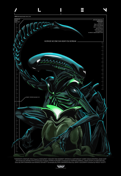 Alien by Arnel Baluyot / Twitter / Tumblr 13″ X 19″ print, S/N 