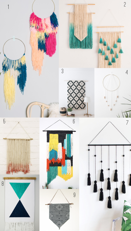 9 Amazing DIY Wall Hangings | Tell Love And PartyTL&P has rounded up some amazing DIY wall hangi