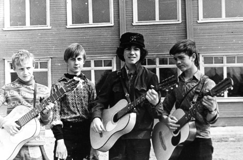 Middle school. Going camping with my friends. Northwest Russia, May 1975 