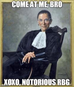 notoriousrbg:  Come at me bro #StillCovered #ACA #SCOTUS #NotoriousRBG (h/t Marshamellow136)