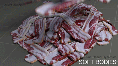 djsckatzen:  batter-sempai:missmituna:Aw yeah 3D physics are evolvingWe now have new bacon technology.naughty children get smothered by the bacon pile