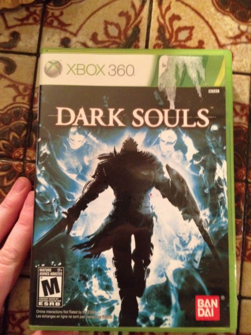 alistaircriesduringsex:  i think my birthday present for my bro was pretty clever, if i don’t say so myself. presented in order. (i wanted to put splatoon in the dark souls case but i wasn’t sure how i could believably get him to open it at the dinner