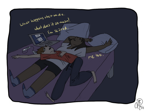 frillious:  camilleonart:  Sleepovers.  this is so accurate i mean like one time at a friend’s we al