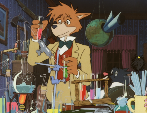 80sanime:  1979-1990 Anime PrimerSherlock Hound: The Blue Ruby/Treasure Under the Sea (1984)The time: the late 19th century. The place: London, Baker Street. And the titular Hound? Why, none other than the world famous detective, Sherlock Holmes… who