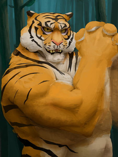 blushingdads:  tiger guy thing i was roughing out before 