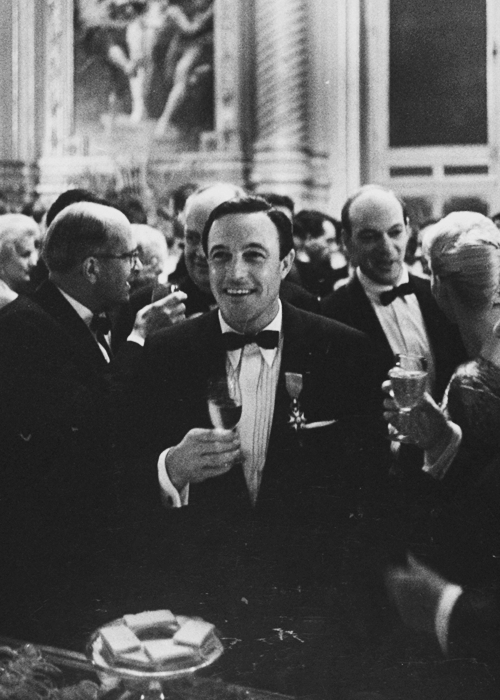 formerly-deannmartin-blog:Director Gene Kelly talking at party following premiere of his ballet at t