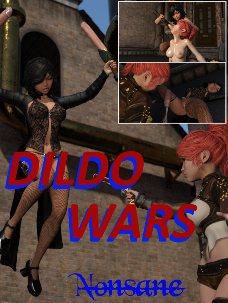 It&rsquo;s all about action. Two girls going at each other with dildo swords