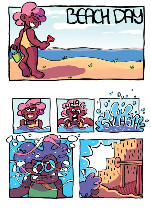 sheepy: my computer really messed up the colours but HEY !! ITS HERE !! MY FIRST EVER COMIC !!! ive 