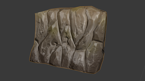 Realized I will be spending loads of time making rocks, so I tried to get some sculpting practice. N