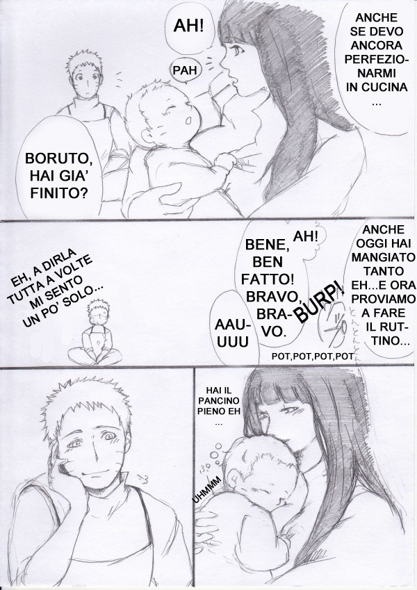 naruhina-italia:  Scene di vita quotidiana a casa Uzumaki! &lt;3 Ma quanto sono