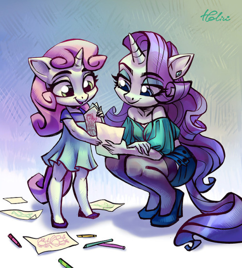 holivi-art: “Rarity, Rarity! Look what I drew!” omg <3 <3 <3