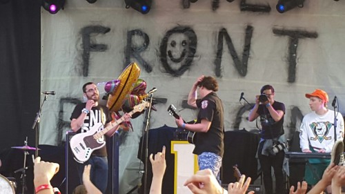 Forgot to post these, my weekend at skate and surf The Front BottomsModern Baseball acoustic setElde