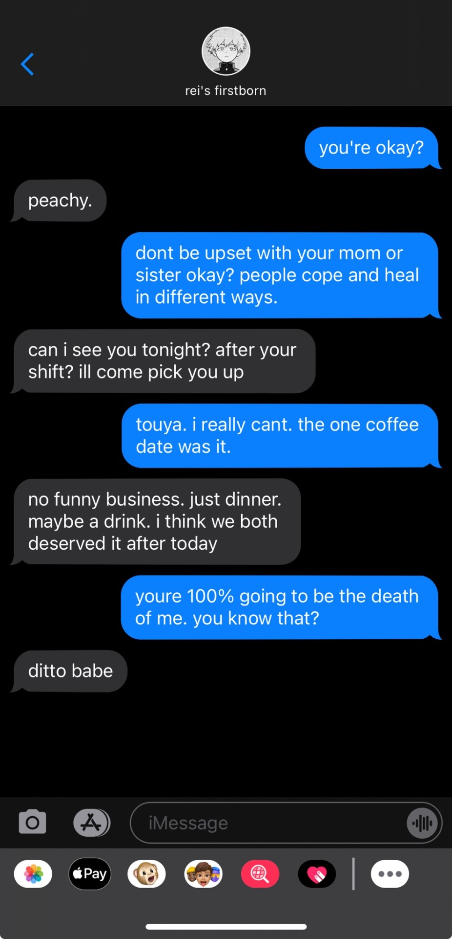 Any Touya Texts I Love Your Smaus Of Him Sm