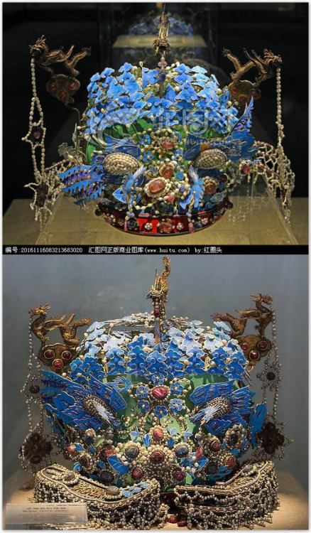 antique phoenix crown/feng-guan凤冠 for chinese women mostly in ming dynasty 