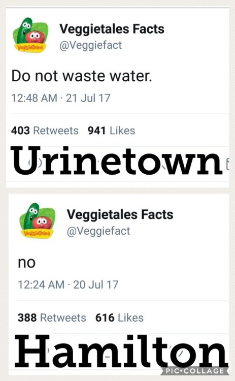 musicalswithmemes:Musicals as Veggietales Facts tweets