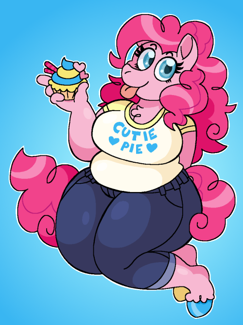 krisispiss: I drew my favorite pink pony! 💙💛🧁