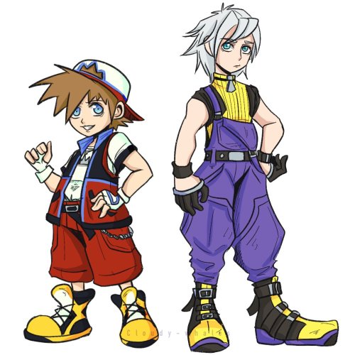 doodle of Sora and Riku based off of Regularpats video “What if Kingdom Hearts was made 10 years Ear