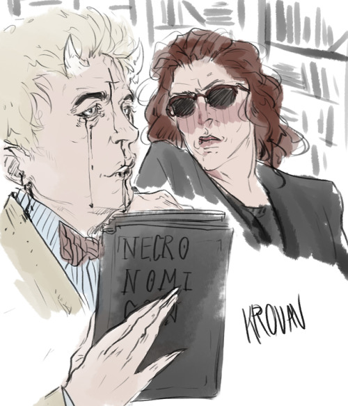   Sure, falling from Grace was a sore loss, but the books he can read now were so worth it.I love this AU #DemonAziraphale  