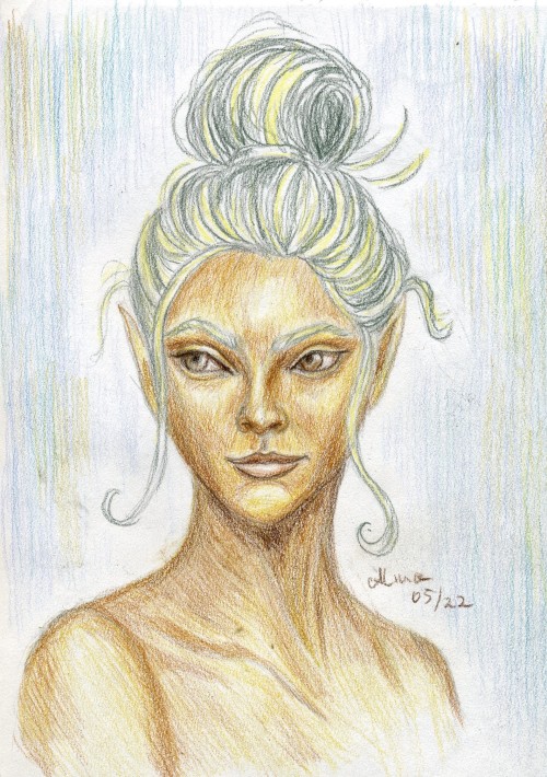 alma-amentet:Estirdalin from Balmora mages guild, Morrowind.I wanted to drwa her for a long time&hel