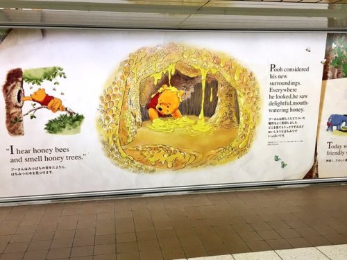Winnie the Pooh stuck in a tree inside of Shinjuku Station in Tokyo. (source)