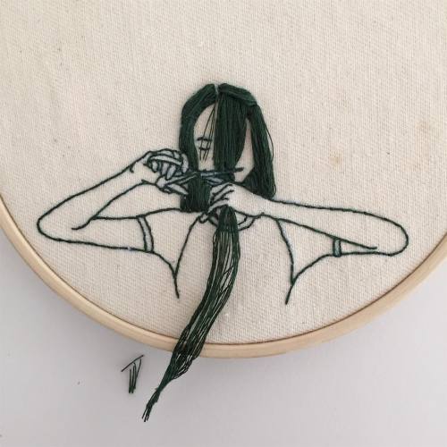 Porn photo gaksdesigns:Embroidery art by Sheena Liam